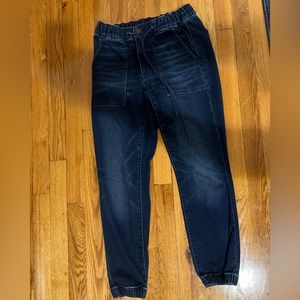 American Eagle AE High Waist Denim Joggers Size 6 Short
